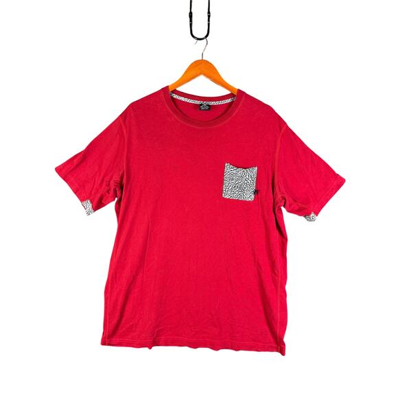 Nike Air Jordan Jumpman Fly‎ Elephant Print Pocket Shirt Red Gray Black Mens 2XL - Picture 1 of 11